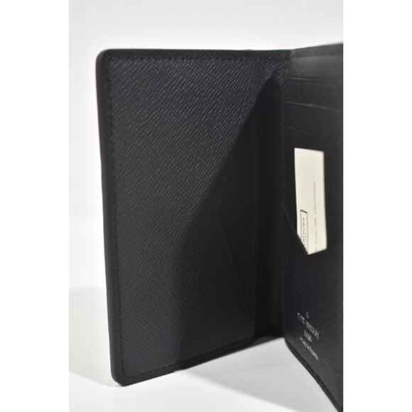 Louis Vuitton Black Epi Leather Yellow Monogram Logo Pocket Organizer Wallet - Picture 7 of 7